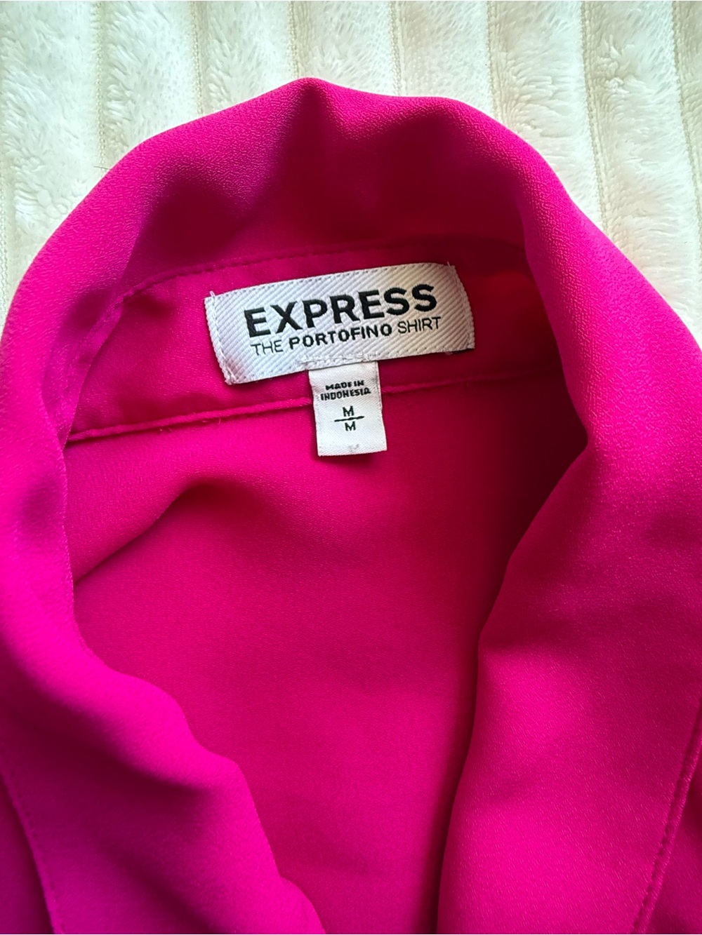 Express Women's Bright Pink Portofino shirt